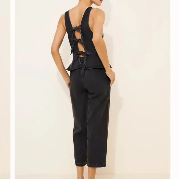 NWT Free People Hazel Jumpsuit in Black